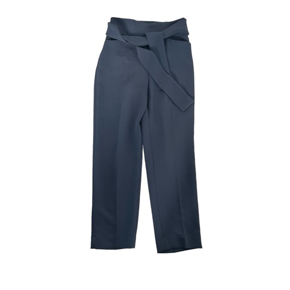 Aritzia Wilfred Geneva High Rise Tie Waist Straight Trouser Anke Pant Sz 2 - Picture 6 of 10